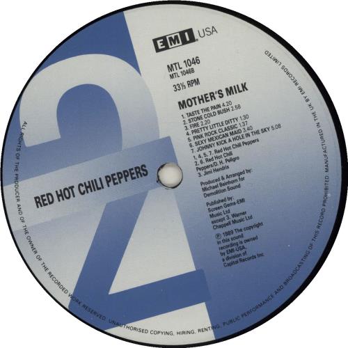 Red Hot Chili Peppers The Red Hot Chili Peppers - Misprinted Label vinyl LP album (LP record) UK RHCLPTH683600