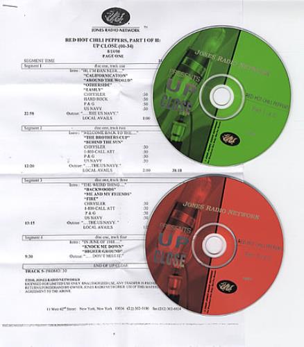 Red Hot Chili Peppers Up Close 2 CD album set (Double CD) US RHC2CUP198206