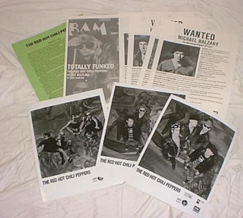 Red Hot Chili Peppers Wanted: Live media press pack US RHCPPWA198015