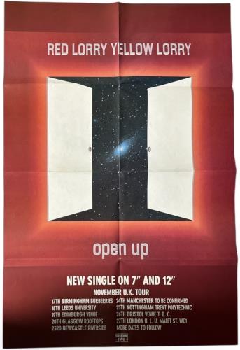 Red Lorry, Yellow Lorry Open Up + Poster 12" vinyl single (12 inch record / Maxi-single) UK RDL12OP366938
