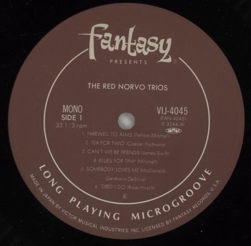 Red Norvo The Red Norvo Trios vinyl LP album (LP record) Japanese RN0LPTH875100