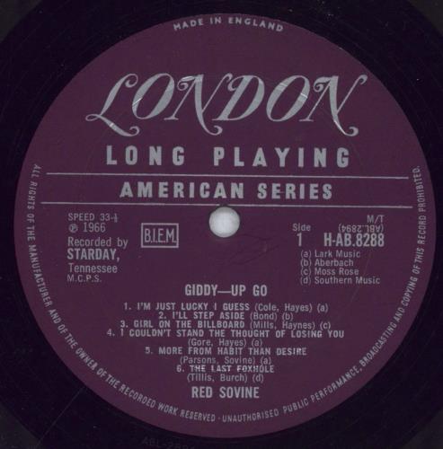 Red Sovine Giddy-Up-Go vinyl LP album (LP record) UK RS2LPGI847799