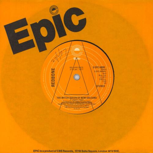 Redbone The Witch Queen Of New Orleans 7" vinyl single (7 inch record / 45) UK RC-07TH828174
