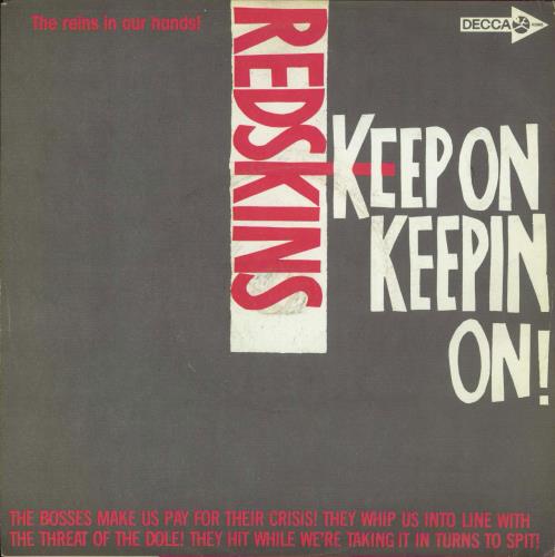Redskins Keep On Keepin' On! - Silver/Black Labels 7" vinyl single (7 inch record / 45) UK RKN07KE770846