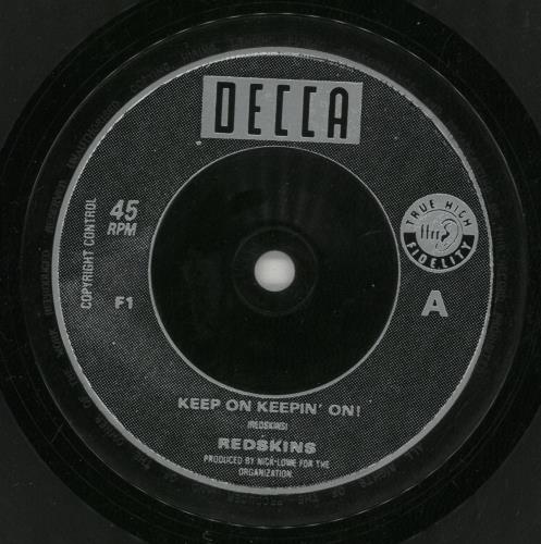 Redskins Keep On Keepin' On! 7" vinyl single (7 inch record / 45) UK RKN07KE461410