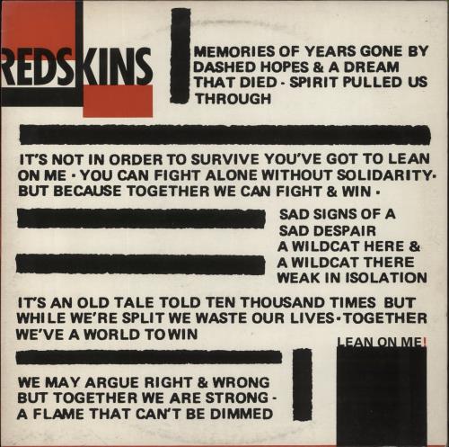 Redskins Lean On Me - Northern Mix 12" vinyl single (12 inch record / Maxi-single) UK RKN12LE316564