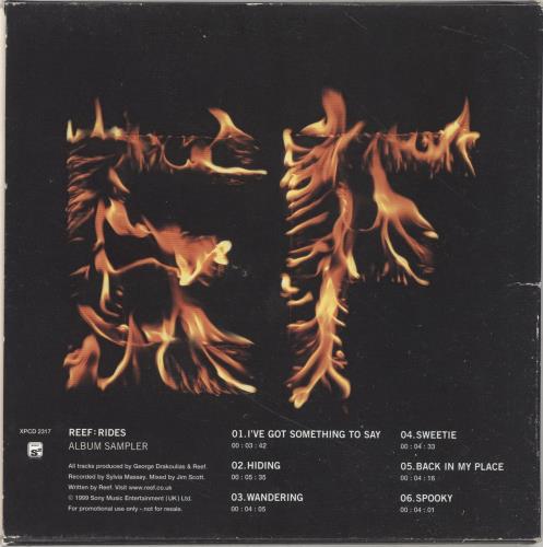 Reef Rides Album Sampler CD single (CD5 / 5") UK EEFC5RI134535