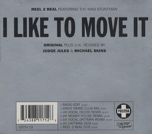 Reel 2 Real I Like To Move It CD single (CD5 / 5") UK R2RC5IL28647