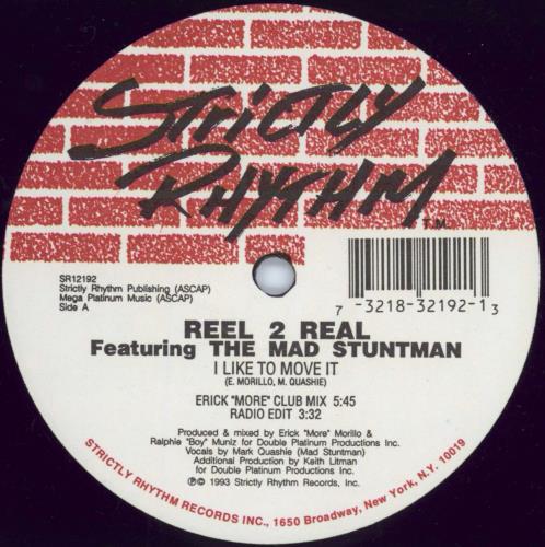 Reel 2 Real I Like To Move It 12" vinyl single (12 inch record / Maxi-single) US R2R12IL779693