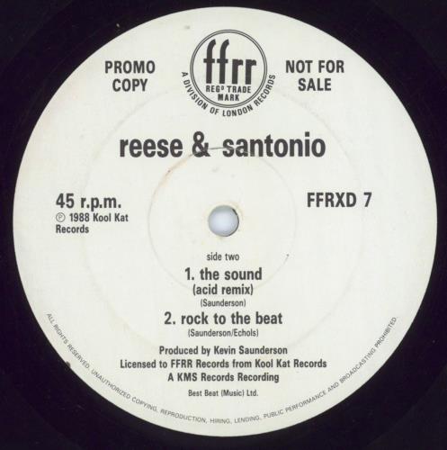Reese & Santonio Back To The Beat (With 'The Sound') 12" vinyl single (12 inch record / Maxi-single) UK EEO12BA809622