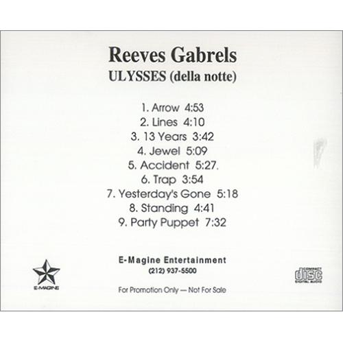 Reeves Gabrels Ulysses (della notte) CD-R acetate US RVGCRUL176507