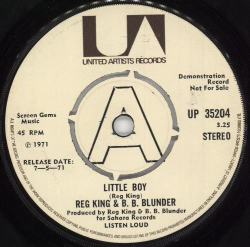 Reg King Little Boy - A Label - VG 7" vinyl single (7 inch record / 45) UK RG107LI730651