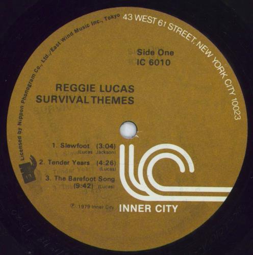 Reggie Lucas Survival Themes vinyl LP album (LP record) US 5-KLPSU819155