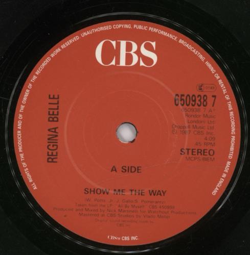 Regina Belle Show Me The Way 7" vinyl single (7 inch record / 45) UK RGB07SH893169