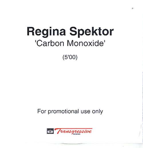 Regina Spektor Carbon Monoxide CD-R acetate UK RGKCRCA626785
