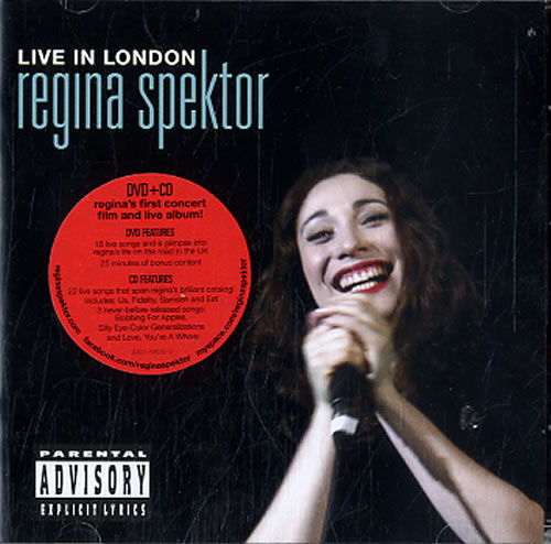 Regina Spektor Live In London 2-disc CD/DVD set UK RGK2DLI524005