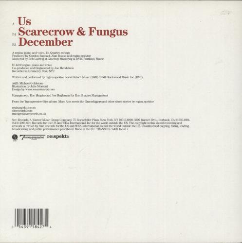 Regina Spektor Us 7" vinyl single (7 inch record / 45) UK RGK07US349577