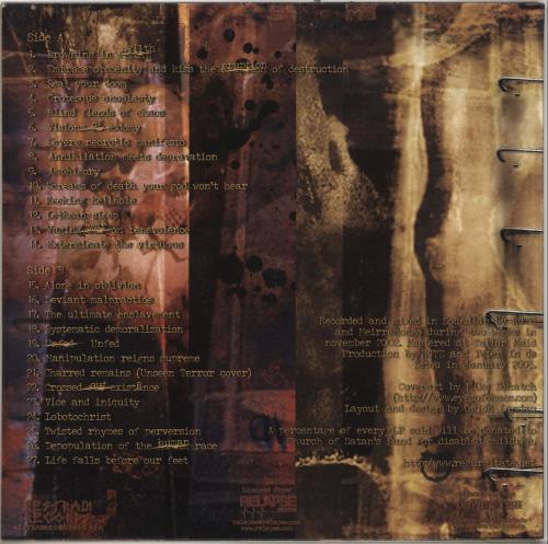 Regurgitate Deviant vinyl LP album (LP record) German YGILPDE705515