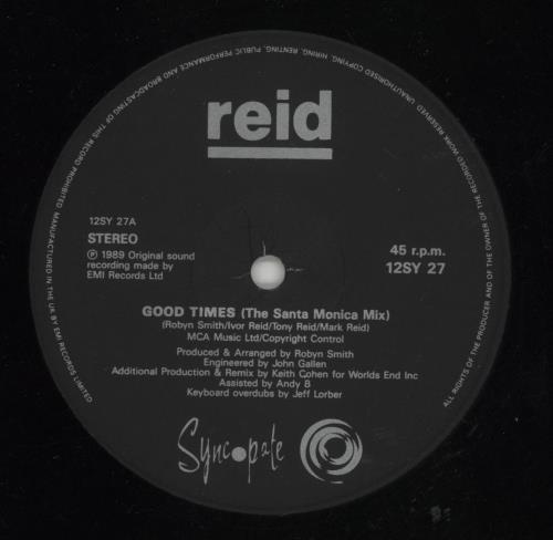 Reid Good Times 12" vinyl single (12 inch record / Maxi-single) UK RIQ12GO870435