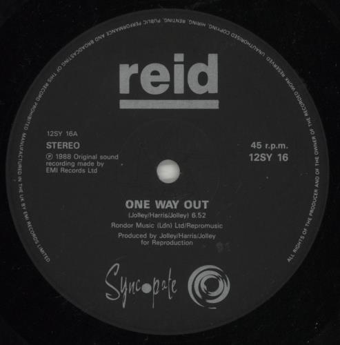 Reid One Way Out 12" vinyl single (12 inch record / Maxi-single) UK RIQ12ON870434