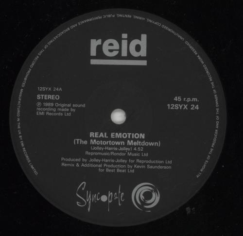 Reid Real Emotion - Remix 12" vinyl single (12 inch record / Maxi-single) UK RIQ12RE870433
