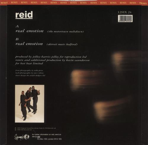 Reid Real Emotion - Remix 12" vinyl single (12 inch record / Maxi-single) UK RIQ12RE870433
