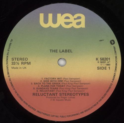 Reluctant Stereotypes The Label vinyl LP album (LP record) UK UCTLPTH195179