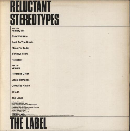 Reluctant Stereotypes The Label vinyl LP album (LP record) UK UCTLPTH195179