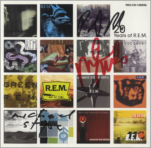 REM 20 Years Of R.E.M. - Autographed CD album (CDLP) US REMCDYE292895