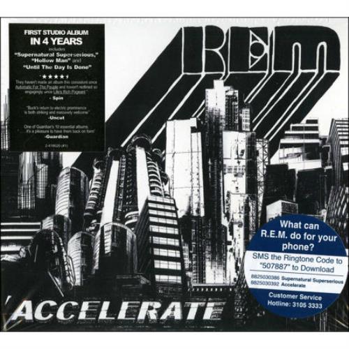 REM Accelerate CD album (CDLP) Hong Kong REMCDAC447571