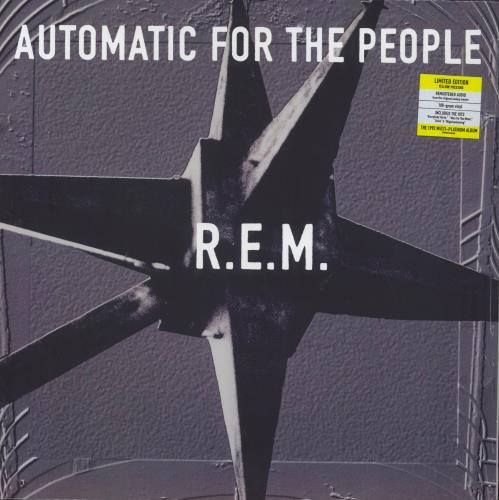REM Automatic For The People - 180 Gram Yellow Vinyl vinyl LP album (LP record) UK REMLPAU829096