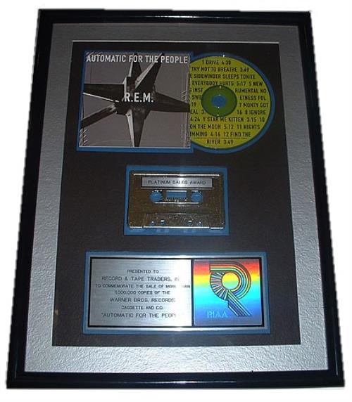 REM Automatic For The People award disc US REMAWAU118124