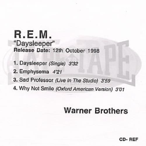 REM Daysleeper 4track UK Promo CDR acetate (123349)
