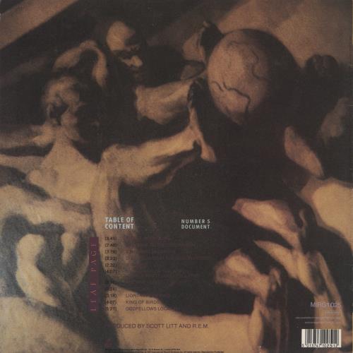 REM Document + Inner - VG vinyl LP album (LP record) UK REMLPDO853660