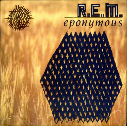 REM Eponymous - Gold Promo Stamped vinyl LP album (LP record) US REMLPEP189322