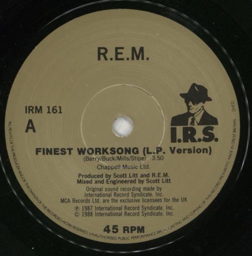REM Finest Worksong 7" vinyl single (7 inch record / 45) UK REM07FI523776