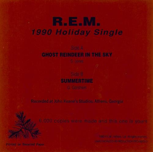 REM Ghost Reindeer 7" vinyl single (7 inch record / 45) US REM07GH54876
