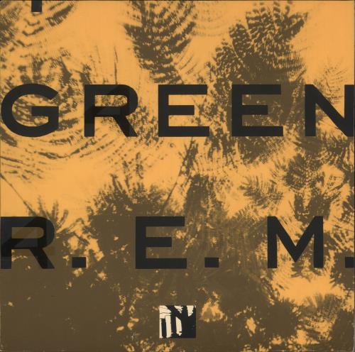 REM Green + Back Stickers & Merchandise Insert vinyl LP album (LP record) UK REMLPGR746341