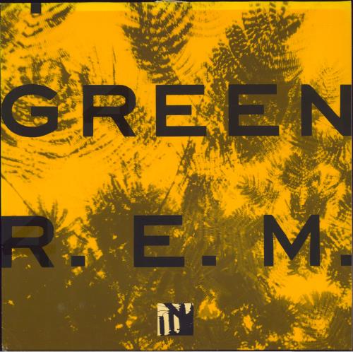 REM Green - Back stickered -EX UK vinyl LP album (LP record) (730917)
