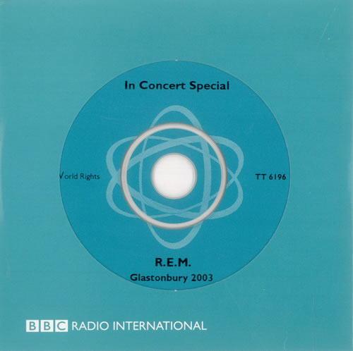 REM In Concert Special CD-R acetate UK REMCRIN511902