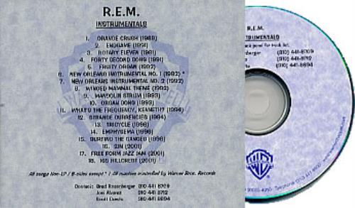 REM Instrumentals CD-R acetate US REMCRIN215986