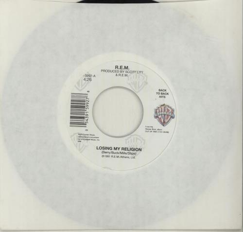 REM Losing My Religion 7" vinyl single (7 inch record / 45) US REM07LO319390