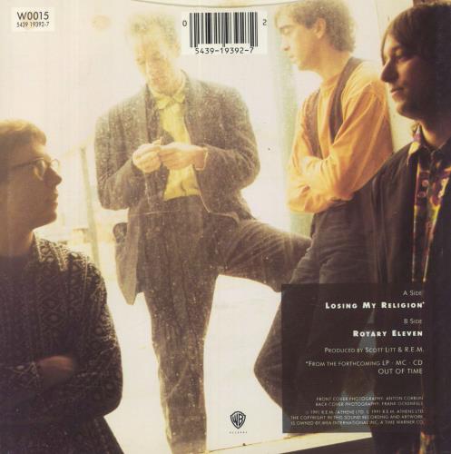 REM Losing My Religion 7" vinyl single (7 inch record / 45) UK REM07LO60113