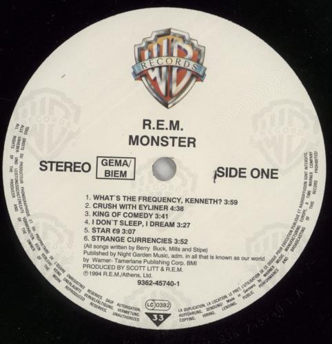 REM Monster - Shrink vinyl LP album (LP record) UK REMLPMO869358