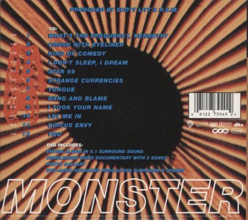 REM Monster 2-disc CD/DVD set UK REM2DMO884695