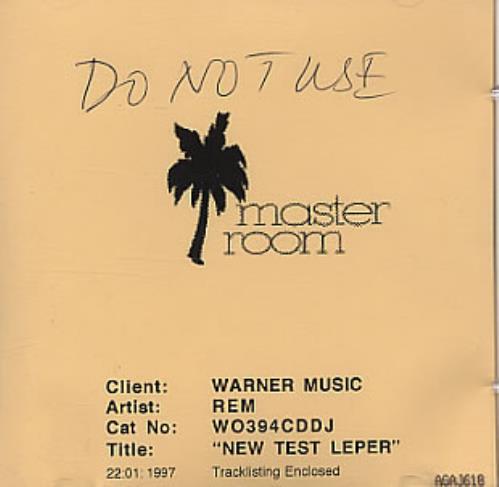 REM New Test Leper - 1 Track CD-R acetate UK REMCRNE89544