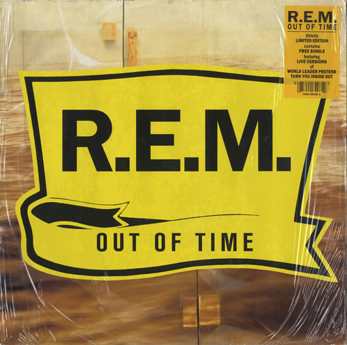 REM Out Of Time + 7" Single vinyl LP album (LP record) German REMLPOU461580
