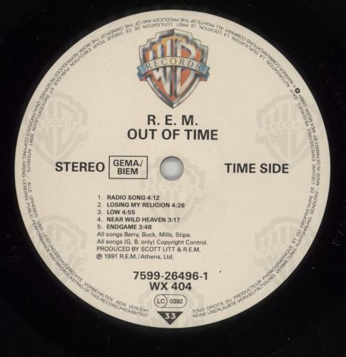 REM Out Of Time - Shrink vinyl LP album (LP record) UK REMLPOU864919