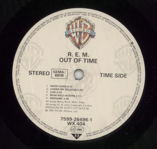 REM Out Of Time - VG vinyl LP album (LP record) UK REMLPOU678787