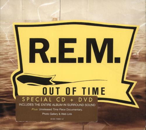 REM Out Of Time 2-disc CD/DVD set UK REM2DOU691366